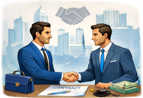 Deal stage illustration
