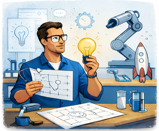 Invention stage illustration
